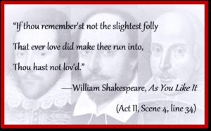 Billy Shakes Gets Mushy (Sort of)